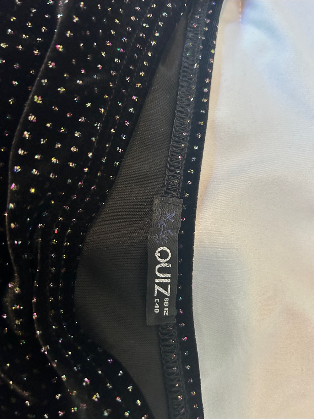 Black Off-Shoulder Rhinestone Bodycon Dress - Picture 8 of 8